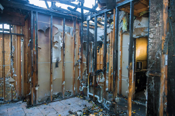 Professional Fire Damage Restoration technician working in Lehigh Acres, FL